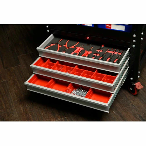 Best reviews of ๐ Shuter® Steel Utility Cart, w/3 Lower Drawers, 800 lb. Cap, 34-3/8"L x 19-2/3"W x 34-2/3"H ๐ - Image 3