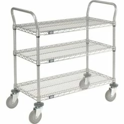 Wholesale π€© Nexel® Utility Cart w/3 Shelves & Pneumatic Casters, 1200 lb. Cap, 30"L x 21"W x 42"H π