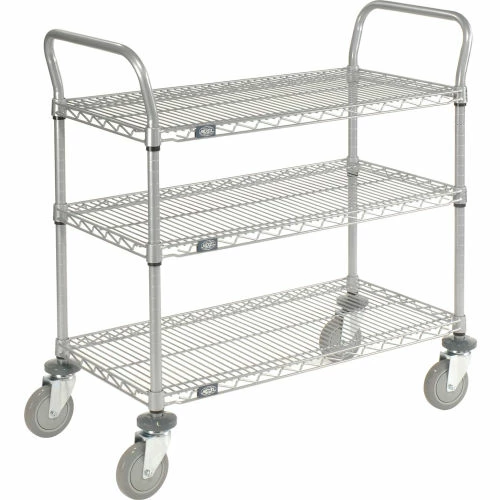 Cheap ๐ Nexel® Utility Cart w/3 Shelves & Pneumatic Casters, 1200 lb. Cap, 42"L x 21"W x 42"H ๐
