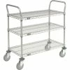 Budget 🛒 Nexel® Utility Cart w/3 Shelves & Poly Casters, 1200 lb. Capacity, 36"L x 21"W x 39"H 🤩