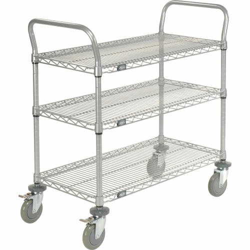 Brand new 👏 Nexel® Utility Cart w/3 Shelves & Poly Brake Casters, 1200 lb. Cap, 36"L x 21"W x 39"H 👏 - Image 3