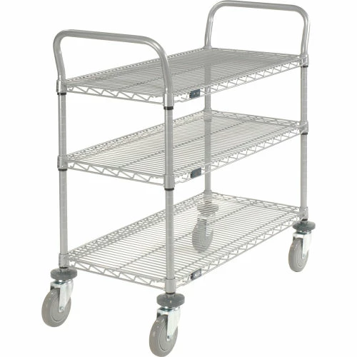 Budget 🥰 Nexel® Utility Cart w/3 Shelves & Poly Casters, 1200 lb. Capacity, 42"L x 18"W x 39"H ✨ - Image 2