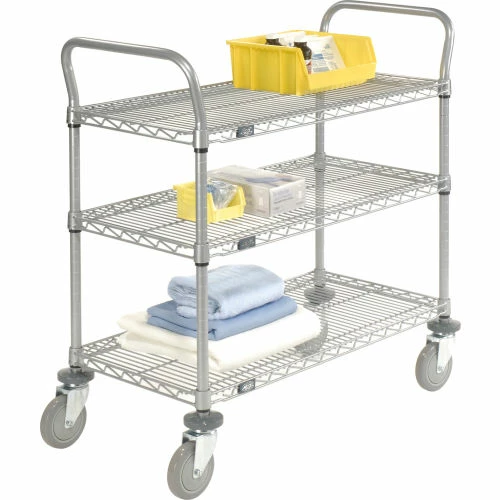 Budget 🥰 Nexel® Utility Cart w/3 Shelves & Poly Casters, 1200 lb. Capacity, 42"L x 18"W x 39"H ✨ - Image 4