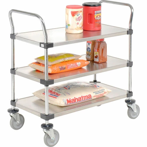 Cheap β Nexel® Stainless Steel Utility Cart w/3 Shelves, 800 lb. Capacity, 36"L x 18"W x 38"H β - Image 3