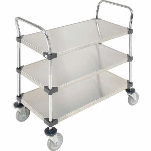 Cheapest π Nexel® Stainless Steel Utility Cart w/3 Shelves, 800 lb. Capacity, 48"L x 24"W x 38"H π - Image 5