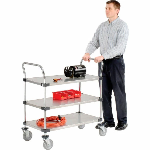 Cheapest π Nexel® Stainless Steel Utility Cart w/3 Shelves, 800 lb. Capacity, 48"L x 24"W x 38"H π - Image 12