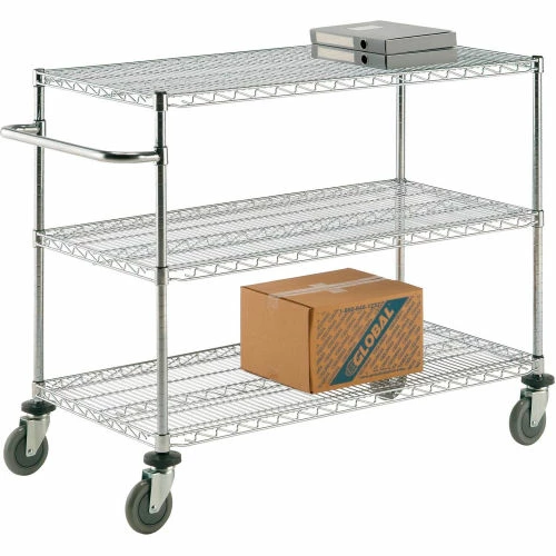 Top 10 𧨠Nexel® Adjustable Chrome Wire Shelf Cart w/3 Shelves, 800 Ib. Capacity, 48"L x 24"W x 40"H π - Image 3
