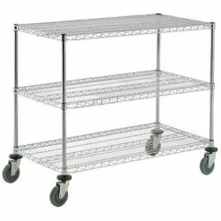 Top 10 🧨 Nexel® Adjustable Chrome Wire Shelf Cart w/3 Shelves, 800 Ib. Capacity, 48"L x 24"W x 40"H 🛒