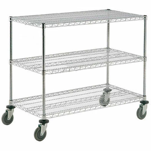 Top 10 𧨠Nexel® Adjustable Chrome Wire Shelf Cart w/3 Shelves, 800 Ib. Capacity, 48"L x 24"W x 40"H π