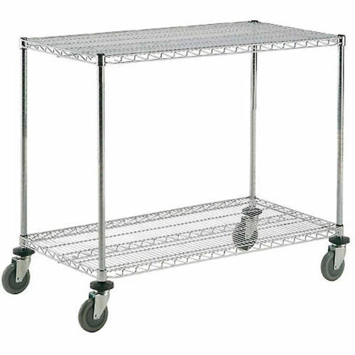 Cheapest β Nexel® Adjustable Chrome Wire Shelf Cart w/2 Shelves, 800 Ib. Capacity, 48"L x 24"W x 40"H π