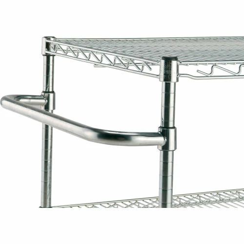 Discount π Nexel® Adjustable Chrome Wire Shelf Cart w/2 Shelves, 800 Ib. Capacity, 72"L x 24"W x 40"H π - Image 9