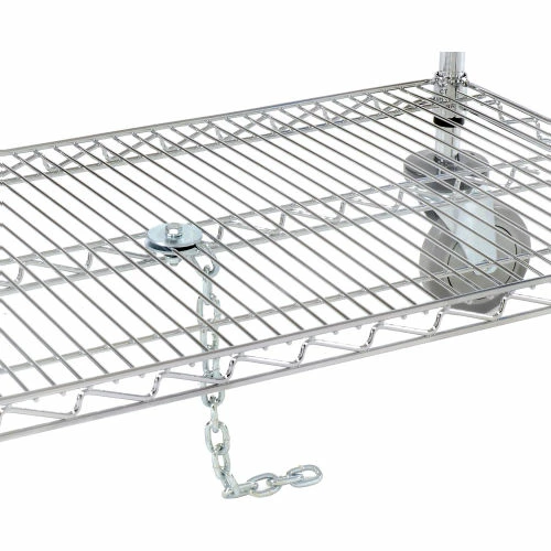 Coupon π₯ Nexel® Chrome Utility Cart w/2 Shelves & Poly Casters, 1200 lb. Capacity, 60"L x 24"W x 39"H π - Image 10