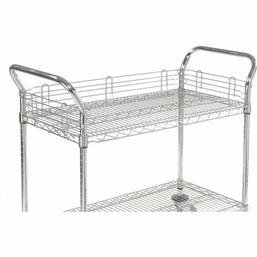 Coupon π₯ Nexel® Chrome Utility Cart w/2 Shelves & Poly Casters, 1200 lb. Capacity, 60"L x 24"W x 39"H π - Image 11