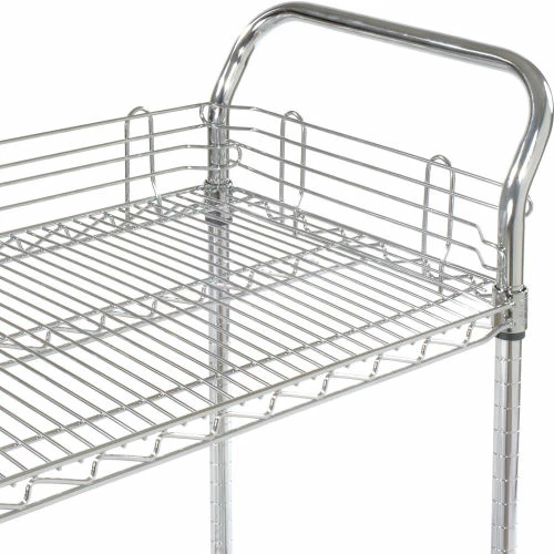 Wholesale β€οΈ Nexel® Chrome Utility Cart w/2 Shelves & Poly Casters, 1200 lb. Capacity, 48"L x 24"W x 39"H π - Image 13