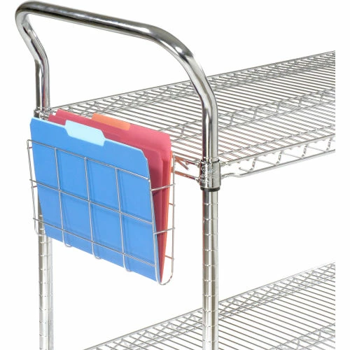 Cheap π Nexel® Chrome Utility Cart w/2 Shelves & Poly Brake Casters, 1200 lb. Cap, 30"L x 21"W x 39"H π - Image 13