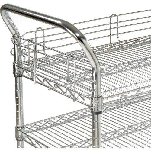 Best deal π Nexel® Chrome Utility Cart w/3 Shelves & Poly Casters, 1200 lb. Capacity, 42"L x 18"W x 39"H β€οΈ - Image 23