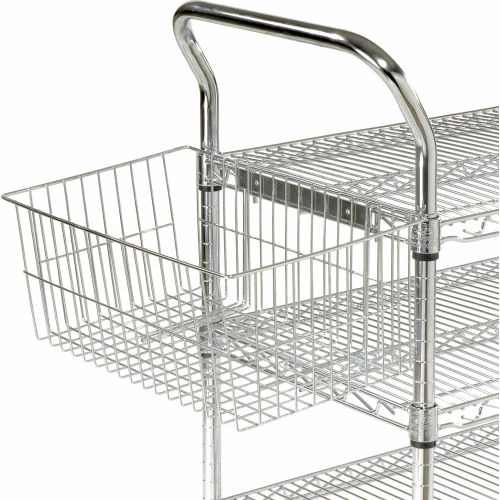 Best deal π Nexel® Chrome Utility Cart w/3 Shelves & Poly Casters, 1200 lb. Capacity, 42"L x 18"W x 39"H β€οΈ - Image 25