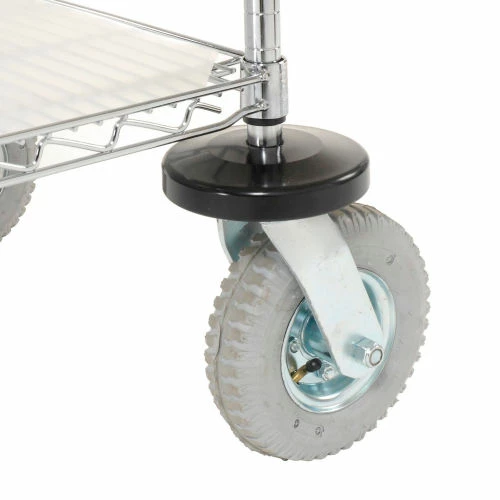 Best deal β€οΈ Nexel® Chrome Utility Cart w/2 Shelves & Pneumatic Casters, 1200 lb. Cap, 30"L x 21"W x 42"H π₯° - Image 8