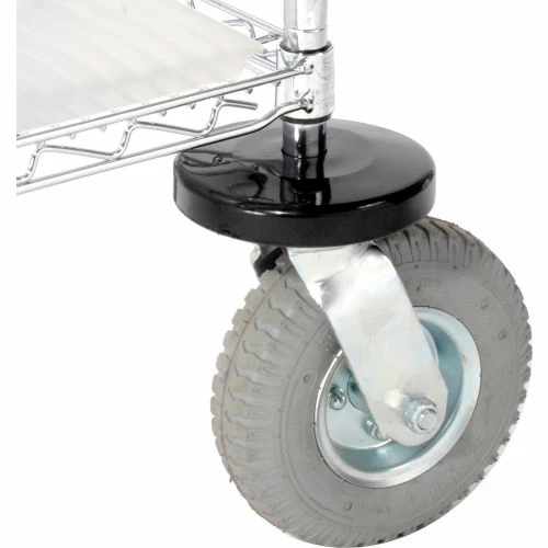 Coupon ๐ Nexel® Utility Cart w/2 Shelves & Pneumatic Casters, 1200 lb. Cap, 48"L x 24"W x 42"H, Silver ๐ฏ - Image 4