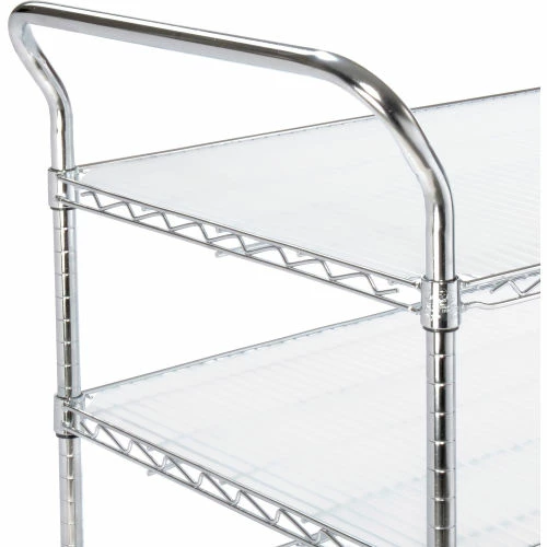 Deals β¨ Nexel® Chrome Utility Cart w/3 Shelves & Pneumatic Casters, 1200 lb. Cap, 36"L x 18"W x 42"H π - Image 3