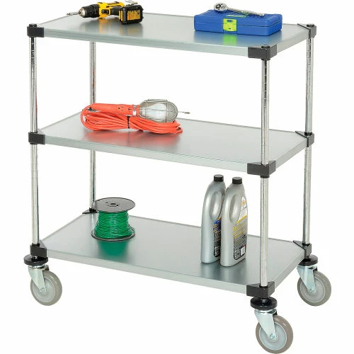 Cheapest β€οΈ Nexel® Adjustable Shelf Cart w/3 Shelves, 800 Ib. Capacity, 36"L x 18"W x 40"H π€©