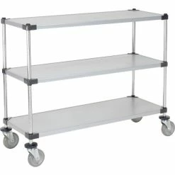 Coupon 🥰 Nexel® Adjustable Shelf Cart w/3 Shelves, 800 Ib. Capacity, 48"L x 18"W x 40"H 🔔