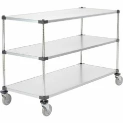 Flash Sale π Nexel® Adjustable Shelf Cart w/3 Shelves, 800 Ib. Capacity, 60"L x 24"W x 40"H π