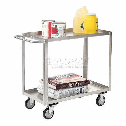 Best Pirce βοΈ Jamco Stainless Steel Stock Cart w/2 Shelves, 1200 lb. Capacity, 48"L x 24"W x 35"H 𧨠- Image 2