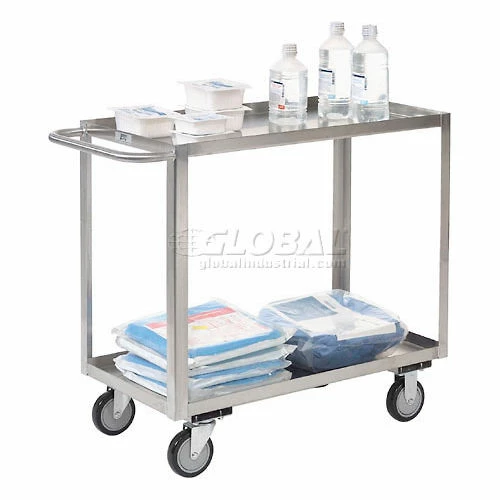 Best Pirce βοΈ Jamco Stainless Steel Stock Cart w/2 Shelves, 1200 lb. Capacity, 48"L x 24"W x 35"H 𧨠- Image 3