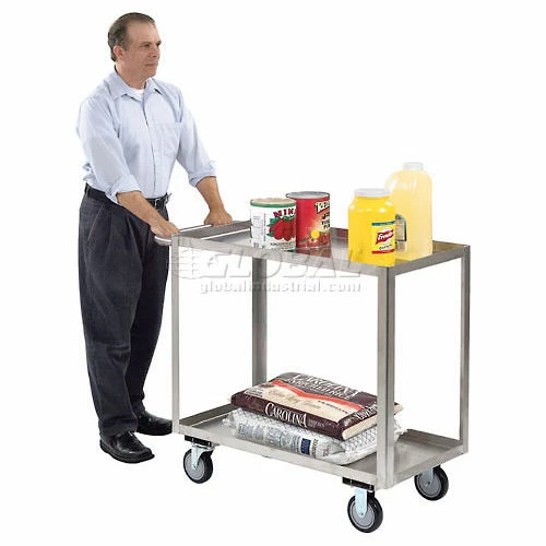 Best Pirce βοΈ Jamco Stainless Steel Stock Cart w/2 Shelves, 1200 lb. Capacity, 48"L x 24"W x 35"H 𧨠- Image 5