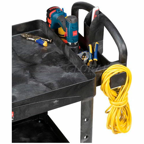 Coupon π Rubbermaid® Plastic Utility Cart w/2 Shelves, 750 lb. Capacity, 54"L x 25"W x 33"H, Black π - Image 6