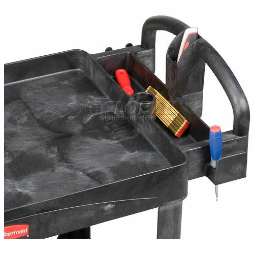 Best reviews of ⌛ Rubbermaid® Plastic Utility Cart w/2 Shelves, 500 lb. Capacity, 45"L x 26"W x 33"H, Gray 👍 - Image 7