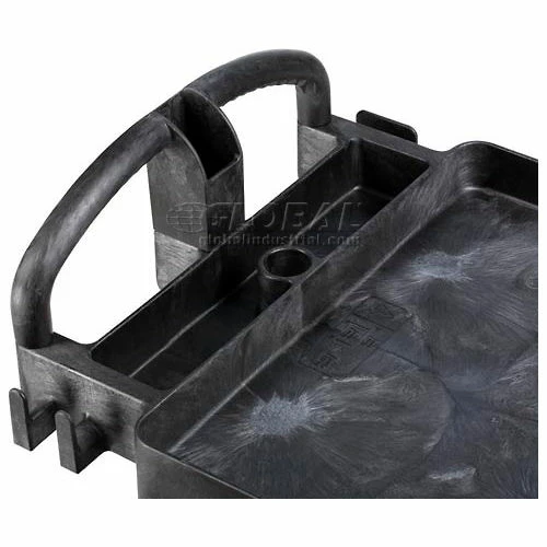 Best Pirce 𧨠Rubbermaid® Plastic Utility Cart w/2 Shelves, 500 lb. Capacity, 44"L x 25"W x 36"H, Black π₯ - Image 2