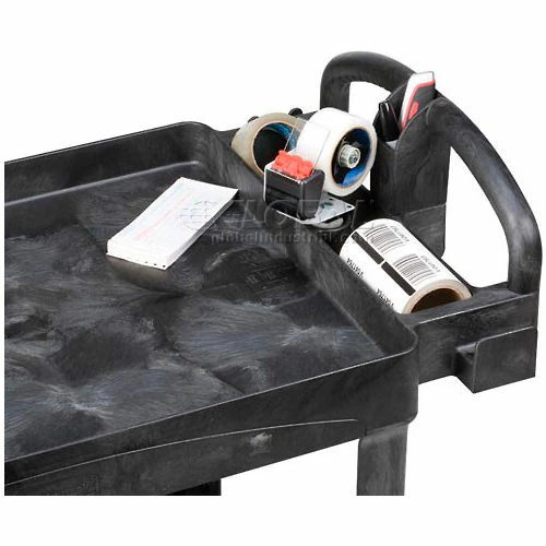 Best Pirce 𧨠Rubbermaid® Plastic Utility Cart w/2 Shelves, 500 lb. Capacity, 44"L x 25"W x 36"H, Black π₯ - Image 6