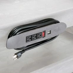 Budget 𧨠Global Industrial Power Strip for Plastic Carts w/3 Outlets, 14"L x 2"W x 2"H, Black π