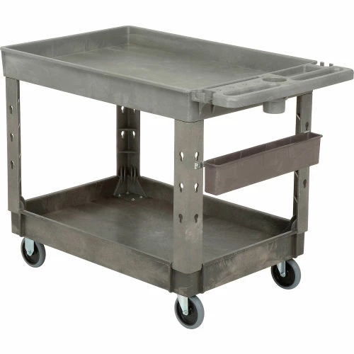 Coupon π€© Global Industrial Utility Bin w/Railing Mount Kit, 21"L x 2-1/2"W x 4"H, Gray π₯° - Image 5