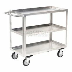 Discount β Jamco Stainless Steel Stock Cart w/3 Shelves, 1200 lb. Capacity, 36"L x 24"W x 35"H π