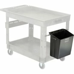 Best deal 🌟 Global Industrial™ Waste Container w/Mount Bar, 14"L x 10"W x 19"H, Black ⭐