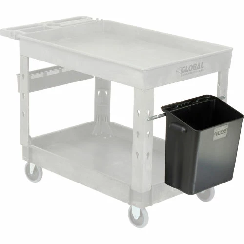 Best deal π Global Industrial Waste Container w/Mount Bar, 14"L x 10"W x 19"H, Black β