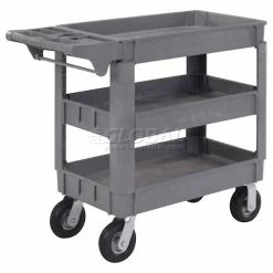 Buy 🥰 Global Industrial™ Utility Cart w/3 Shelves & 6" Casters, 500 lb. Capacity, 40"L x 17"W x 35"H 👏