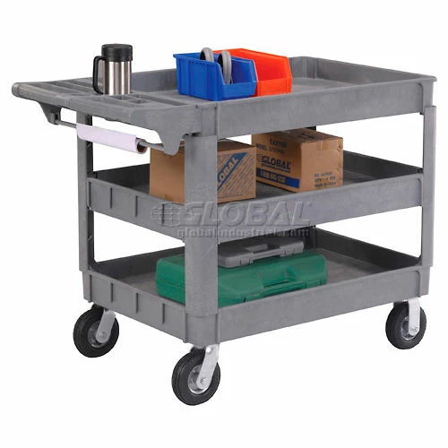 Wholesale π Global Industrial Utility Cart w/3 Shelves & 6" Casters, 500 lb. Capacity, 46"L x 25"W x 35"H β - Image 2