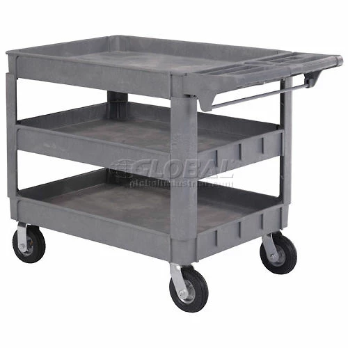 Wholesale π Global Industrial Utility Cart w/3 Shelves & 6" Casters, 500 lb. Capacity, 46"L x 25"W x 35"H β - Image 3
