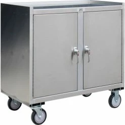 Cheapest ❤️ Jamco Steel Mobile Cabinet w/2 Doors & 1 Shelf, 1200 lb. Capacity, 36"L x 18"W x 35"H 🤩