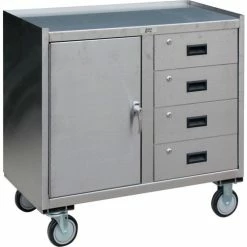 Cheapest ✔️ Jamco Steel Mobile Cabinet w/1 Door & 4 Drawers, 1200 lb. Capacity, 36"L x 18"W x 35"H 😀