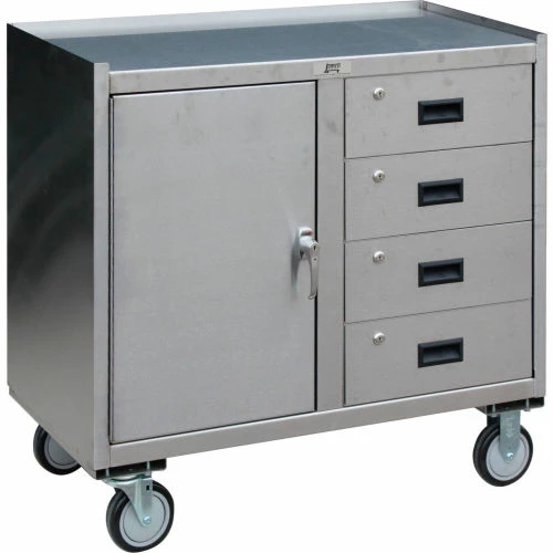 Cheapest βοΈ Jamco Steel Mobile Cabinet w/1 Door & 4 Drawers, 1200 lb. Capacity, 36"L x 18"W x 35"H π