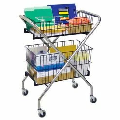 New π Omnimed® Utility Cart, 150 lb. Capacity, 30"L x 19"W x 38"H, Silver β