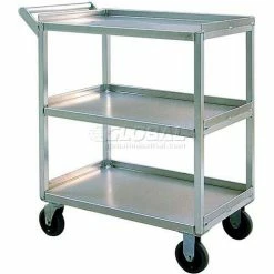 Best Sale 👍 New Age Industrial New Age Aluminum Correctional Cart, 550 lb. Capacity, 32-1/2"L x 18-1/2"W x 39"H, Silver 😉