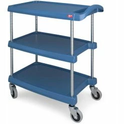 Best deal 😉 Metro® Utility Cart w/3 Shelves, 400 lb. Capacity, 25"L x 18"W x 35-3/8"H, Blue 🔔
