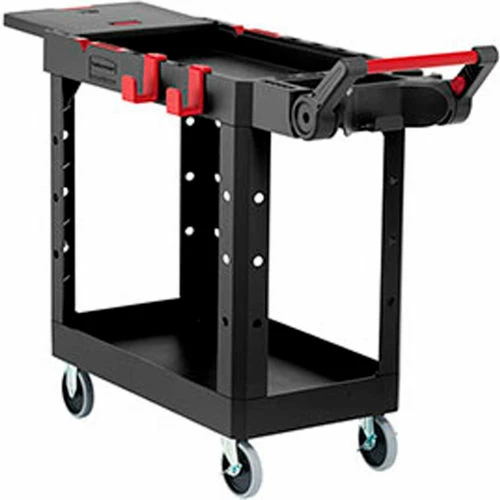 Promo π Rubbermaid® Heavy Duty Small Adaptable Utility Cart, 2 Shelf, 46-1/2"Lx17-3/4"W, Black π