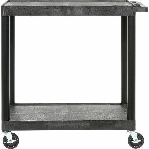 Coupon π Luxor Plastic Utility Cart w/2 Shelves, 200 lb. Capacity, 24"L x 18"W x 33-1/2"H, Black π - Image 6